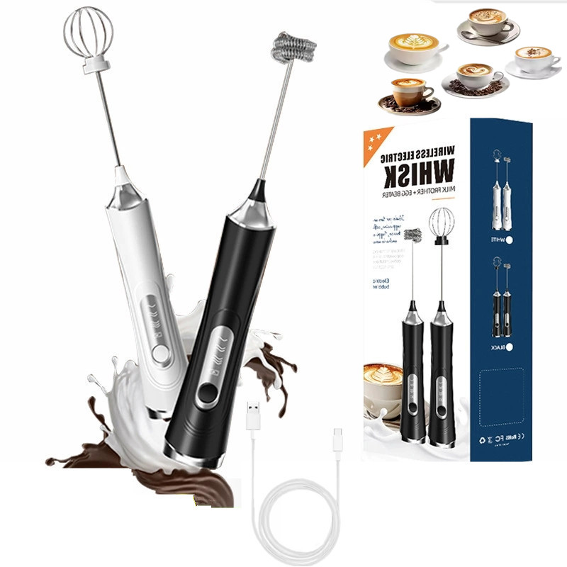 Electric Milk Frother Handheld - Montalatte Elettrico USB Portatile, Macchina per